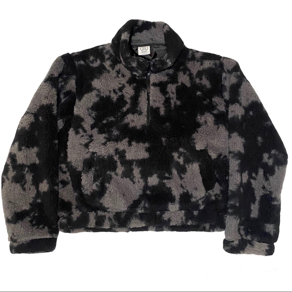 Oversized Pullover Crop Teddy Jacket Women Sage Collective Sherpa Cozy Sweater